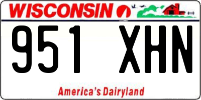 WI license plate 951XHN