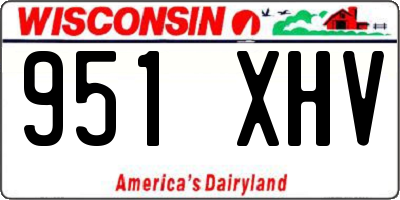 WI license plate 951XHV