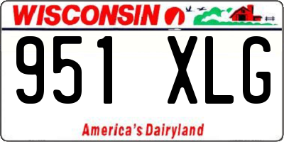WI license plate 951XLG