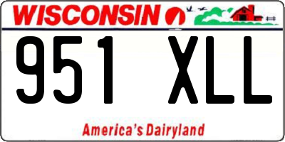 WI license plate 951XLL