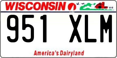 WI license plate 951XLM