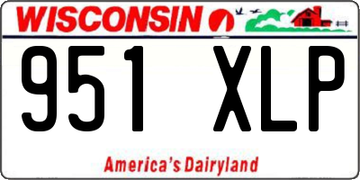 WI license plate 951XLP