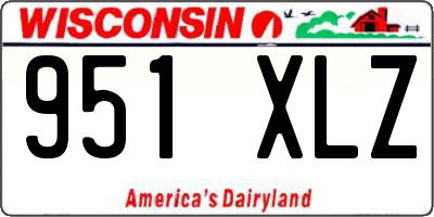 WI license plate 951XLZ