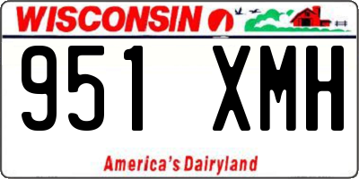 WI license plate 951XMH