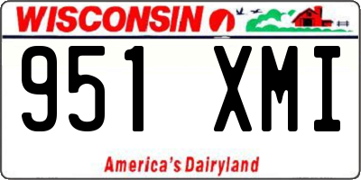 WI license plate 951XMI