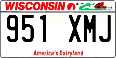 WI license plate 951XMJ
