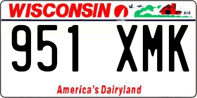 WI license plate 951XMK