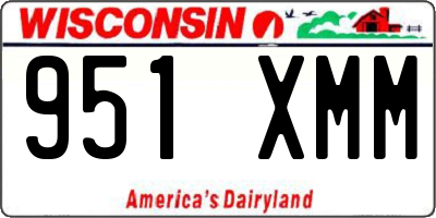 WI license plate 951XMM