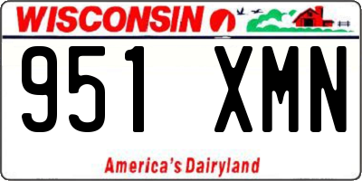 WI license plate 951XMN