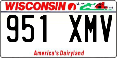 WI license plate 951XMV