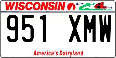 WI license plate 951XMW