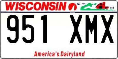 WI license plate 951XMX