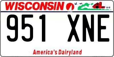 WI license plate 951XNE
