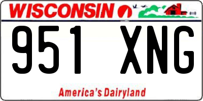 WI license plate 951XNG
