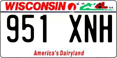 WI license plate 951XNH