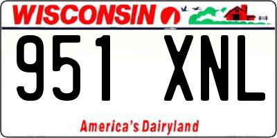 WI license plate 951XNL
