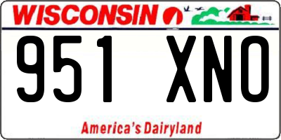 WI license plate 951XNO