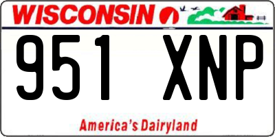 WI license plate 951XNP
