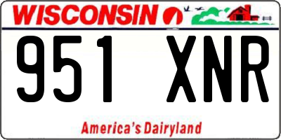 WI license plate 951XNR