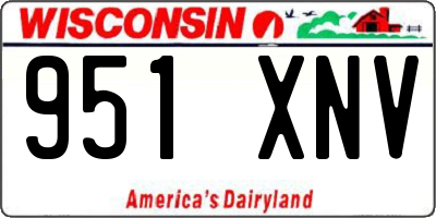 WI license plate 951XNV