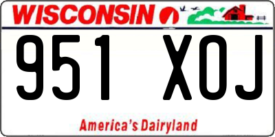 WI license plate 951XOJ