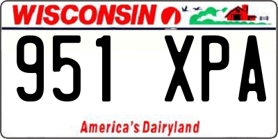 WI license plate 951XPA