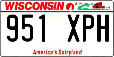 WI license plate 951XPH