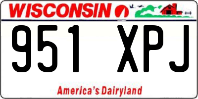 WI license plate 951XPJ