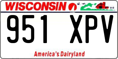 WI license plate 951XPV