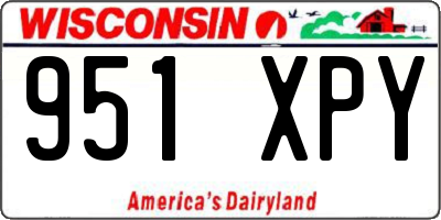 WI license plate 951XPY