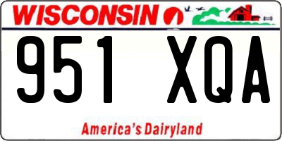 WI license plate 951XQA