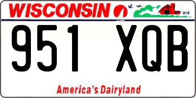 WI license plate 951XQB