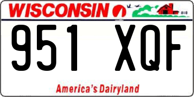 WI license plate 951XQF