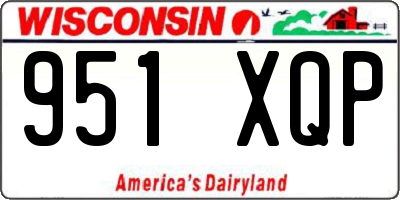 WI license plate 951XQP