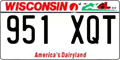 WI license plate 951XQT