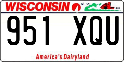 WI license plate 951XQU