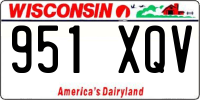 WI license plate 951XQV