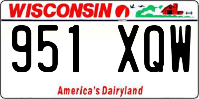 WI license plate 951XQW