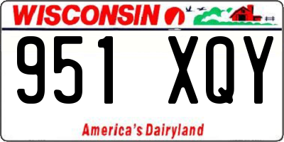 WI license plate 951XQY