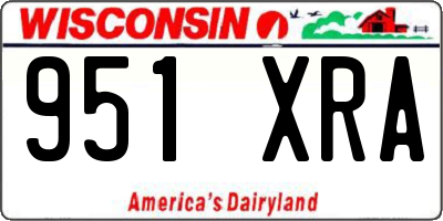 WI license plate 951XRA