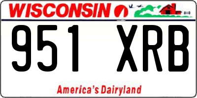 WI license plate 951XRB