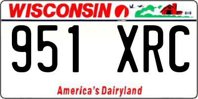WI license plate 951XRC