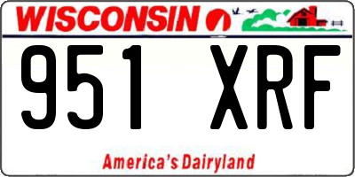 WI license plate 951XRF