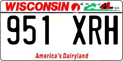 WI license plate 951XRH