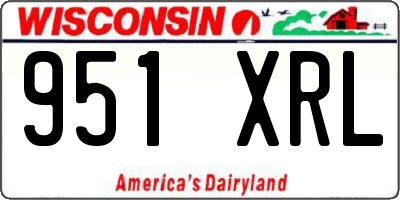 WI license plate 951XRL