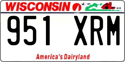 WI license plate 951XRM