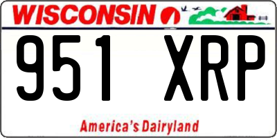 WI license plate 951XRP