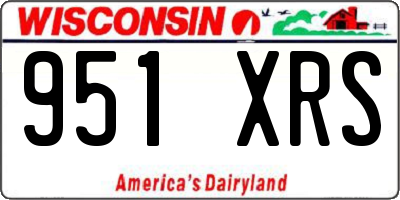 WI license plate 951XRS