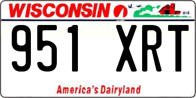 WI license plate 951XRT
