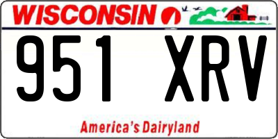 WI license plate 951XRV